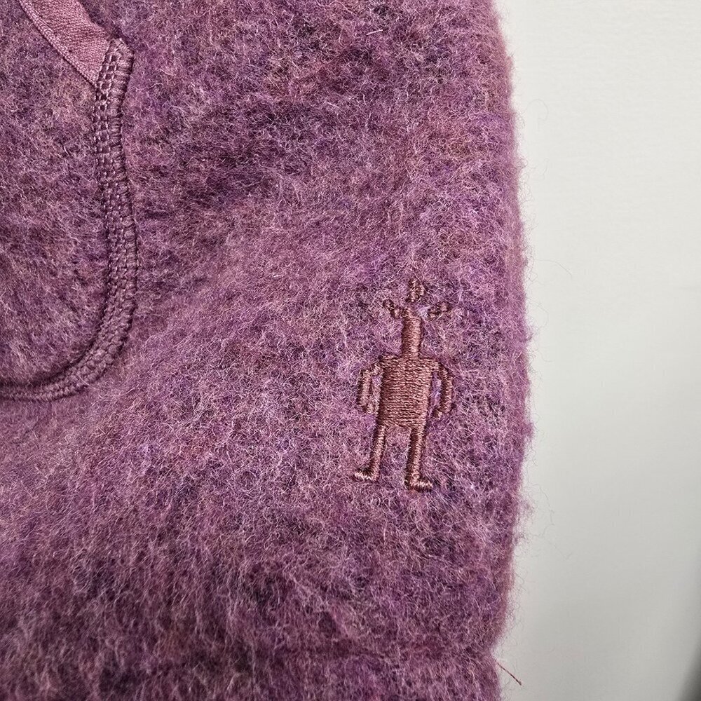 Smartwool Hudson Trail Fleece Poncho Pullover Size Small Wool Blend Purple - Picture 5 of 11